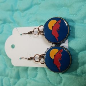 Bottle cap earrings